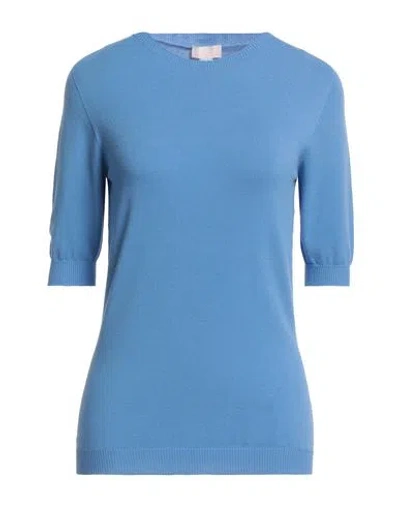 Liu •jo Woman Sweater Azure Size M Viscose, Polyester In Blue
