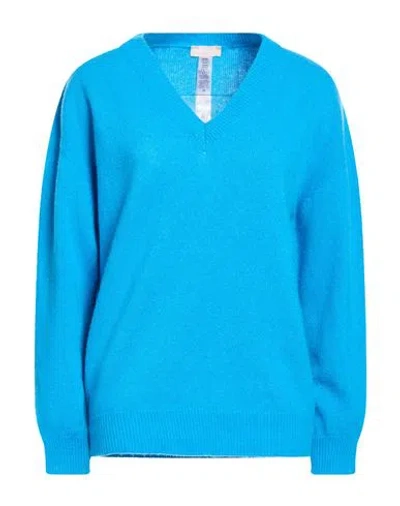 Liu •jo Woman Sweater Azure Size S Wool, Cashmere In Blue