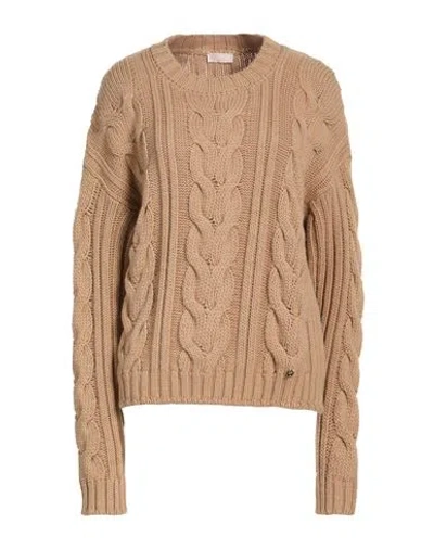 Liu •jo Woman Sweater Beige Size L Acrylic, Wool In Neutral