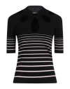 Liu •jo Woman Sweater Black Size M Viscose, Polyester In Black