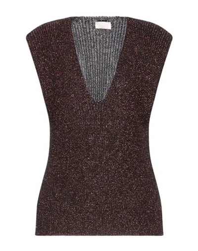 Liu •jo Woman Sweater Bronze Size L Viscose, Acrylic, Polyester, Wool, Alpaca Wool In Black
