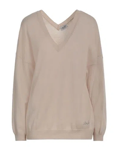 Liu •jo Woman Sweater Blush Size L Wool, Cashmere In Pink