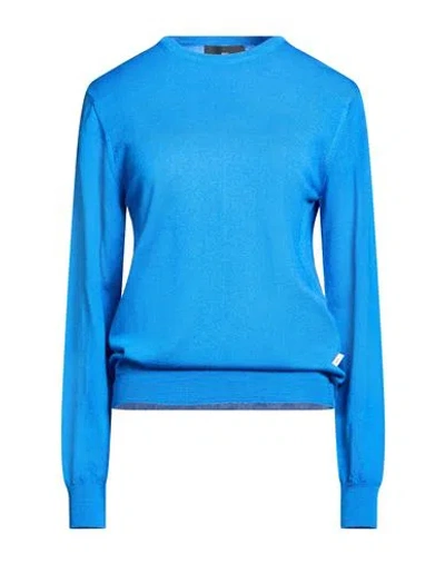 Liu •jo Woman Sweater Bright Blue Size S Virgin Wool In Multi