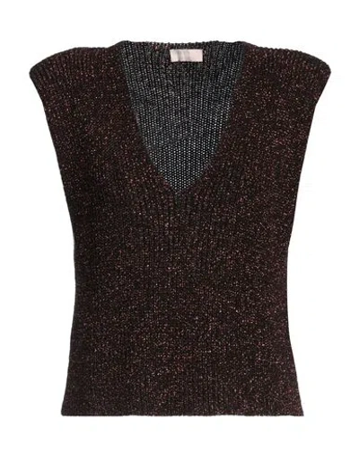 LIU •JO LIU •JO WOMAN SWEATER BRONZE SIZE L VISCOSE, ACRYLIC, POLYESTER, WOOL, ALPACA WOOL