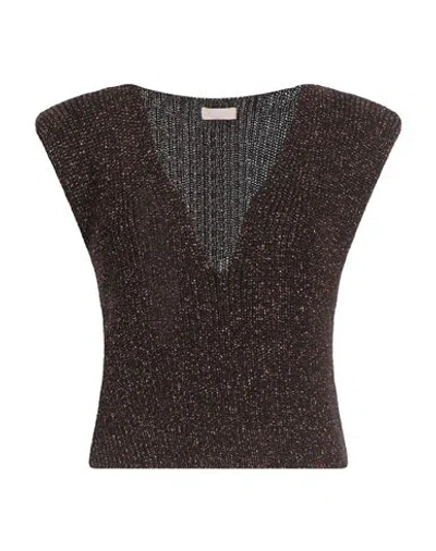 Liu •jo Woman Sweater Bronze Size S Viscose, Acrylic, Polyester, Wool, Alpaca Wool In Brown