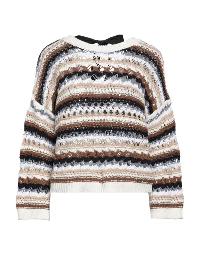 Liu •jo Woman Sweater Brown Size M Cotton