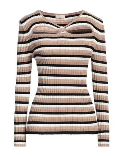 Liu •jo Woman Sweater Camel Size L Viscose, Polyester In Neutral