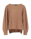 Liu •jo Woman Sweater Camel Size M Alpaca Wool, Acrylic, Polyamide In Brown