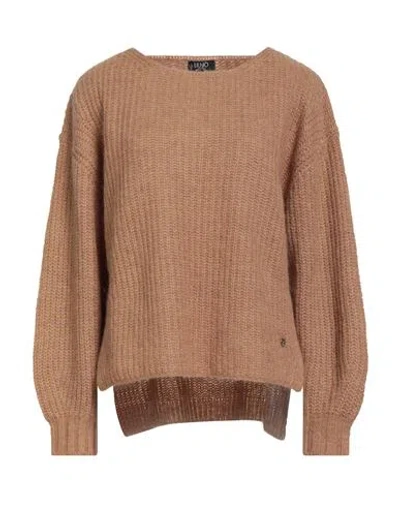 Liu •jo Woman Sweater Camel Size M Alpaca Wool, Acrylic, Polyamide In Brown