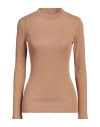 Liu •jo Woman Sweater Camel Size S Cotton, Polyamide, Polyester In Beige