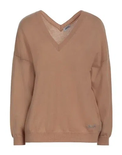 Liu •jo Woman Sweater Camel Size S Wool, Cashmere In Neutral