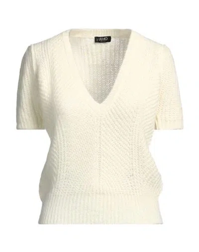 Liu •jo Woman Sweater Cream Size M Alpaca Wool, Acrylic, Polyamide In White