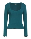 Liu •jo Woman Sweater Deep Teal Size Xl Viscose, Polyester, Polyamide In Green