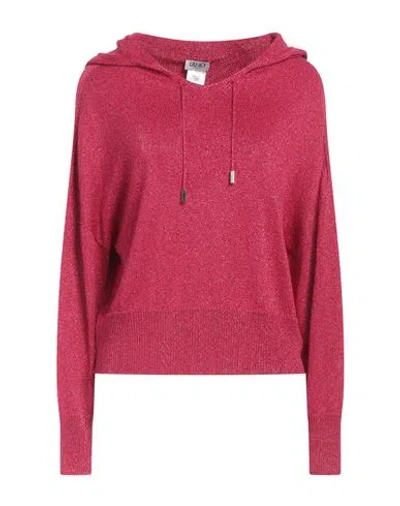 Liu •jo Woman Sweater Fuchsia Size S Viscose, Metallic Polyester In Pink