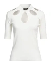Liu •jo Woman Sweater Ivory Size L Viscose, Polyester In White
