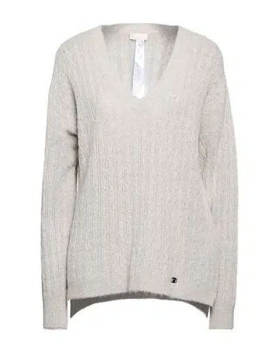 Liu •jo Woman Sweater Light Grey Size L Acrylic, Polyamide, Alpaca Wool In Multi
