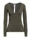 Liu •jo Woman Sweater Military Green Size Xs Viscose, Polyester