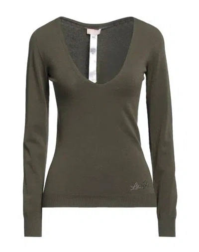 Liu •jo Woman Sweater Military Green Size Xs Viscose, Polyester