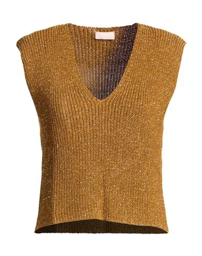 Liu •jo Woman Sweater Mustard Size S Viscose, Acrylic, Polyester, Wool, Alpaca Wool In Yellow