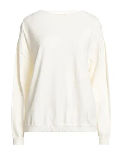 LIU •JO LIU •JO WOMAN SWEATER OFF WHITE SIZE L VISCOSE, POLYESTER