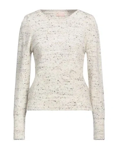 Liu •jo Woman Sweater Off White Size S Wool, Acrylic, Polyamide, Viscose, Elastane
