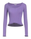 Liu •jo Woman Sweater Purple Size Xs Viscose, Polyester, Polyamide In Purple