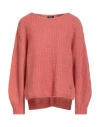 Liu •jo Chunky Ribbed-knit Jumper In Pink