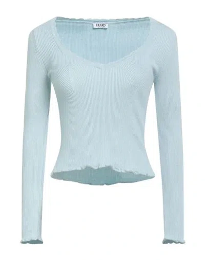 Liu •jo Woman Sweater Sky Blue Size M Viscose, Polyester, Polyamide