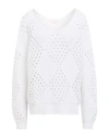 Liu •jo Woman Sweater White Size L Cotton