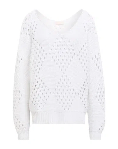 Liu •jo Woman Sweater White Size L Cotton