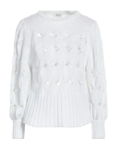 Liu •jo Woman Sweater White Size S Cotton, Acrylic