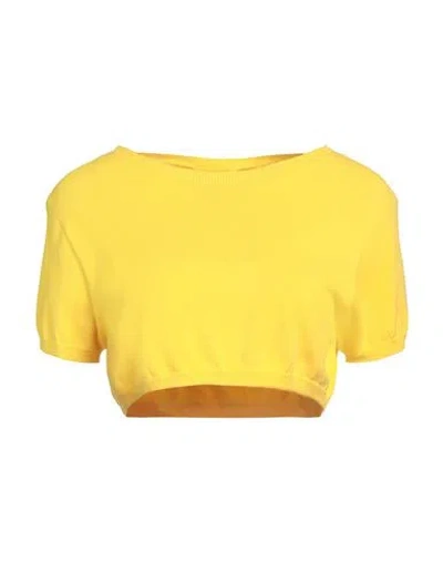 Liu •jo Woman Sweater Yellow Size S Viscose, Polyester