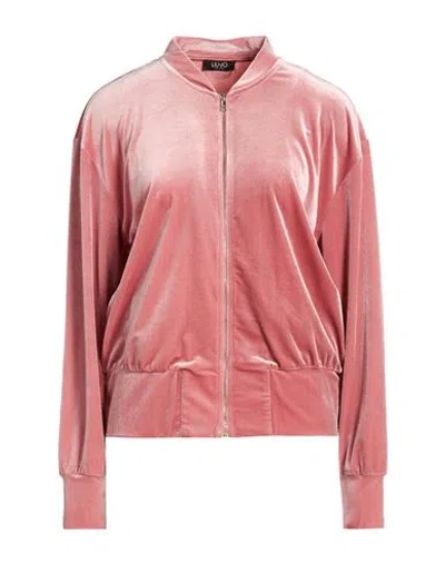Liu •jo Woman Sweatshirt Antique Rose Size S Polyester, Elastane In Pink