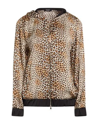 Liu •jo Woman Sweatshirt Beige Size M Polyester, Elastane In Multi