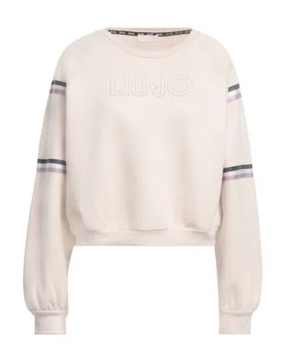 Liu •jo Woman Sweatshirt Beige Size S Cotton, Polyester In Pink