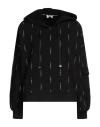 Liu •jo Woman Sweatshirt Black Size M Cotton, Elastane
