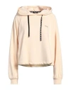 Liu •jo Woman Sweatshirt Cream Size L Cotton, Polyester, Elastane In White