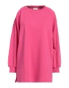Liu •jo Woman Sweatshirt Fuchsia Size L Cotton, Elastane In Pink