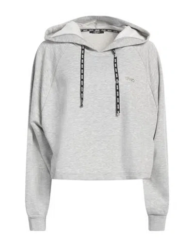 Liu •jo Woman Sweatshirt Light Grey Size Xs Cotton, Polyester, Elastane In Grey