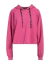 Liu •jo Woman Sweatshirt Magenta Size S Cotton, Polyester, Elastane