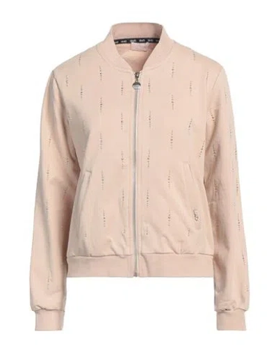 Liu •jo Woman Sweatshirt Sand Size Xs Cotton, Elastane In Beige