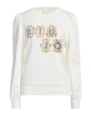 Liu •jo Woman Sweatshirt White Size M Cotton, Elastane In White