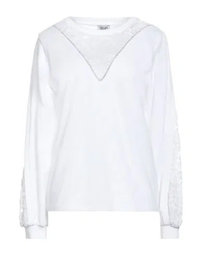 Liu •jo Woman Sweatshirt White Size M Cotton, Elastane, Polyamide