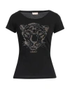 Liu •jo Woman T-shirt Black Size Xl Cotton