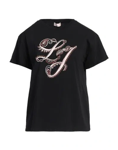 Liu •jo Woman T-shirt Black Size S Cotton