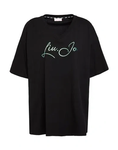 Liu •jo Woman T-shirt Black Size S Cotton