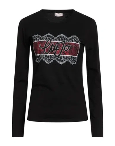 Liu •jo Woman T-shirt Black Size Xs Cotton