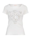 Liu •jo Woman T-shirt Ivory Size Xxl Cotton In White