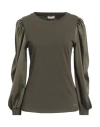 Liu •jo Woman T-shirt Military Green Size S Cotton