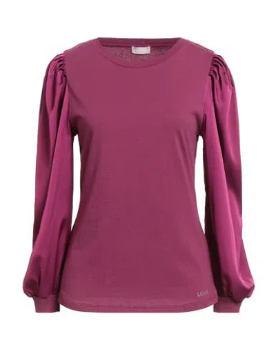 Liu •jo Woman T-shirt Plum Size S Cotton